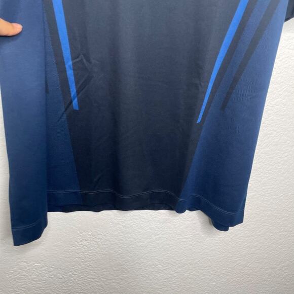 Nike Mens Shirt Sz XL Blue Fit Dry Athletic Short Sleeve Polo Collared Pullover - Picture 10 of 12